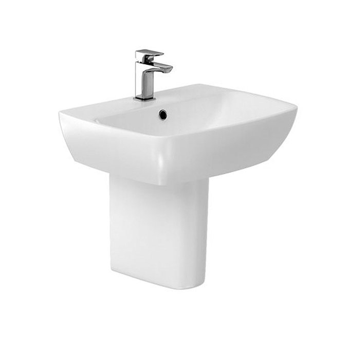 Britton MyHome 55cm Basin with Semi Pedestal Large Image