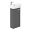 Britton MyHome Cloakroom Floor Standing Vanity Unit - Grey Large Image