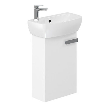 Britton MyHome Cloakroom Wall Hung Vanity Unit - White  Profile Large Image