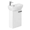 Britton MyHome Cloakroom Wall Hung Vanity Unit - White Large Image