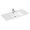 Britton Shoreditch 1000mm Wall-Hung Double Drawer Vanity Unit - Matt White Profile Large Image