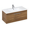 Britton Shoreditch 1000mm Wall-Hung Single Drawer Vanity Unit - Caramel Large Image