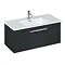 Britton Shoreditch 1000mm Wall-Hung Single Drawer Vanity Unit - Matt Grey Large Image