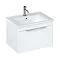 Britton Shoreditch 650mm Wall-Hung Single Drawer Vanity Unit - Matt White Large Image