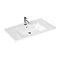 Britton Shoreditch 850mm Wall-Hung Single Drawer Vanity Unit - Matt White Profile Large Image