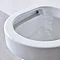 Britton Shoreditch Round Close Coupled Rimless Toilet with Matt Black Flush Button + Soft Close Seat