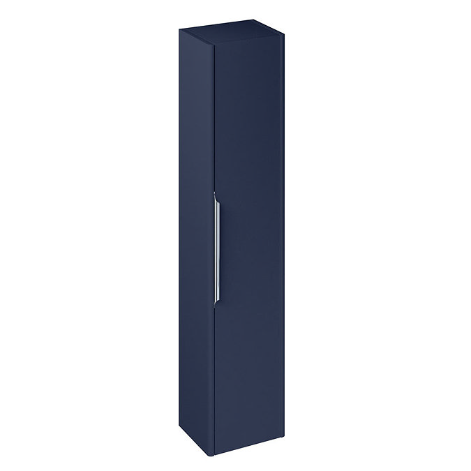 Britton Shoreditch Wall-Hung Tall Cabinet - Matt Blue Large Image