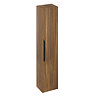 Britton Shoreditch Wall-Hung Tall Cabinet with Black Handle - Caramel Large Image