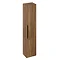 Britton Shoreditch Wall-Hung Tall Cabinet with Black Handle - Caramel Large Image