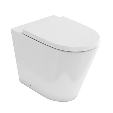 Britton Bathrooms Sphere Rimless Back To Wall Pan + Soft Close Seat  Profile Large Image