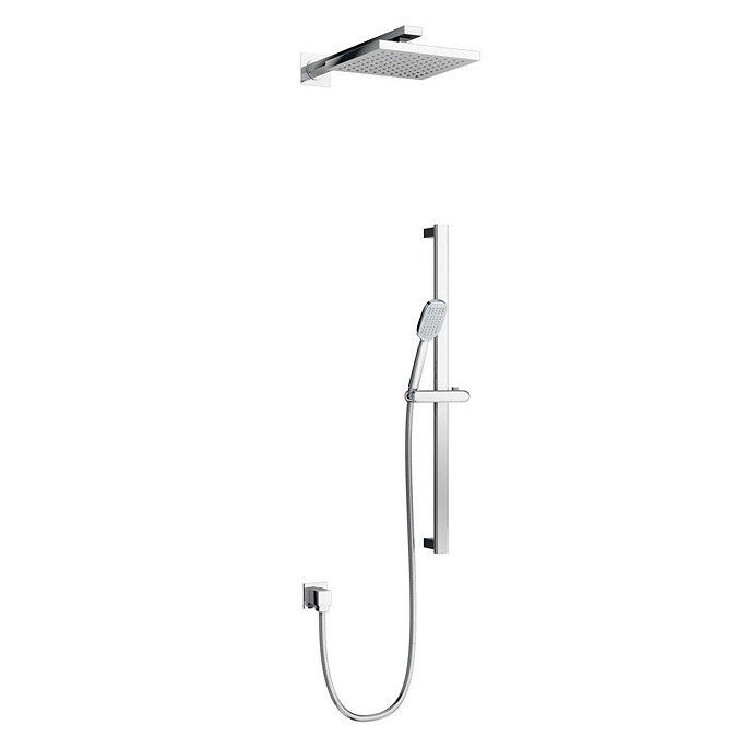 Britton Square Concealed Shower kit with Arm, Rose & Kit - V54 Large Image