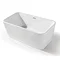 Brixham 1500 x 800mm Modern Double Ended Freestanding Bath Large Image