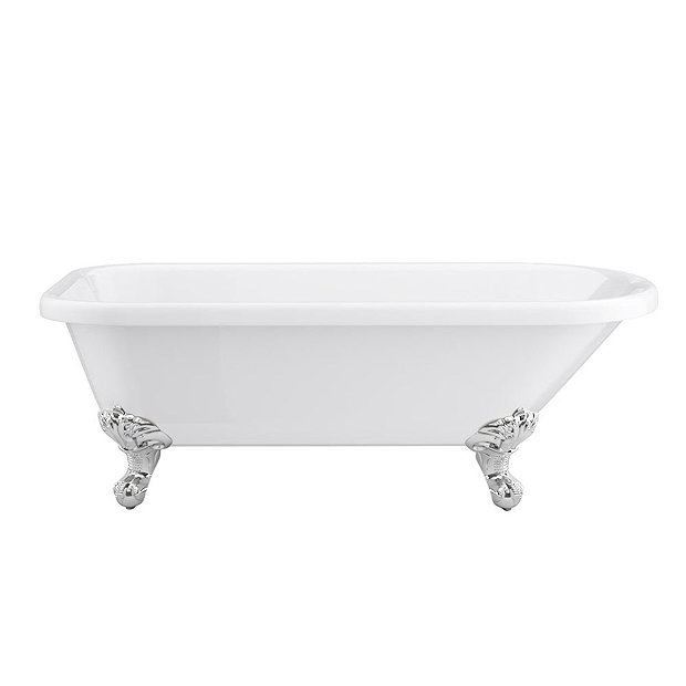 Bromley 1470 Small Single Ended Roll Top Bath + Chrome Legs  Feature Large Image