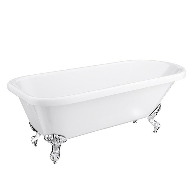 Bromley 1470 Small Single Ended Roll Top Bath + Chrome Legs  Standard Large Image