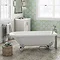 Bromley 1470 Small Single Ended Roll Top Bath + Chrome Legs Large Image