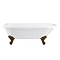 Bromley 1780 Single Ended Roll Top Bath + Antique Brass Leg Set Profile Large Image