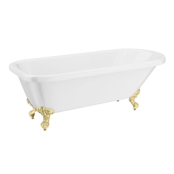 Bromley 1780 Single Ended Roll Top Bath + Brushed Brass Leg Set
