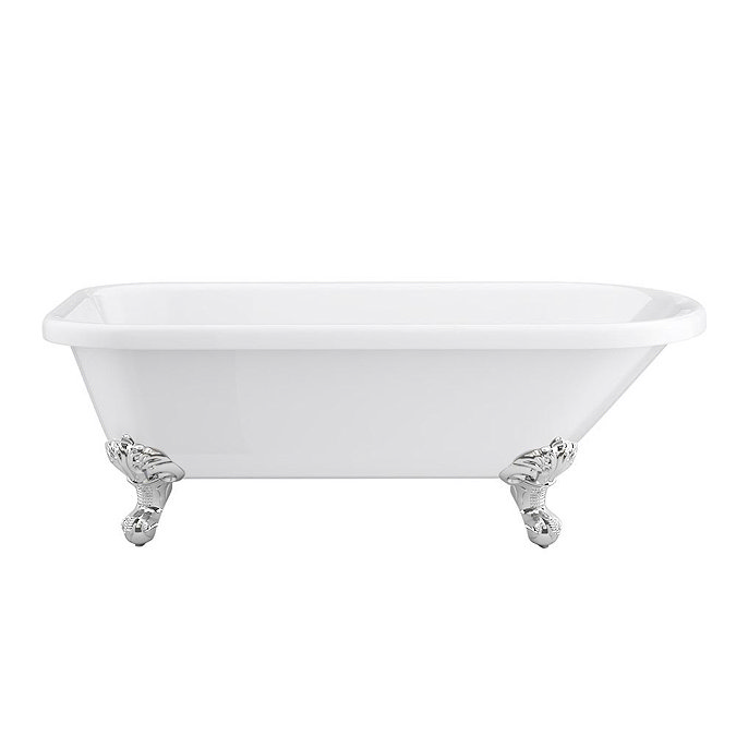 Bromley 1780 Single Ended Roll Top Bath + Chrome Leg Set  Profile Large Image