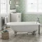 Bromley 1780 Single Ended Roll Top Bath + Chrome Leg Set Large Image