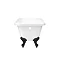 Bromley 1780 Single Ended Roll Top Bath + Matt Black Leg Set  In Bathroom Large Image