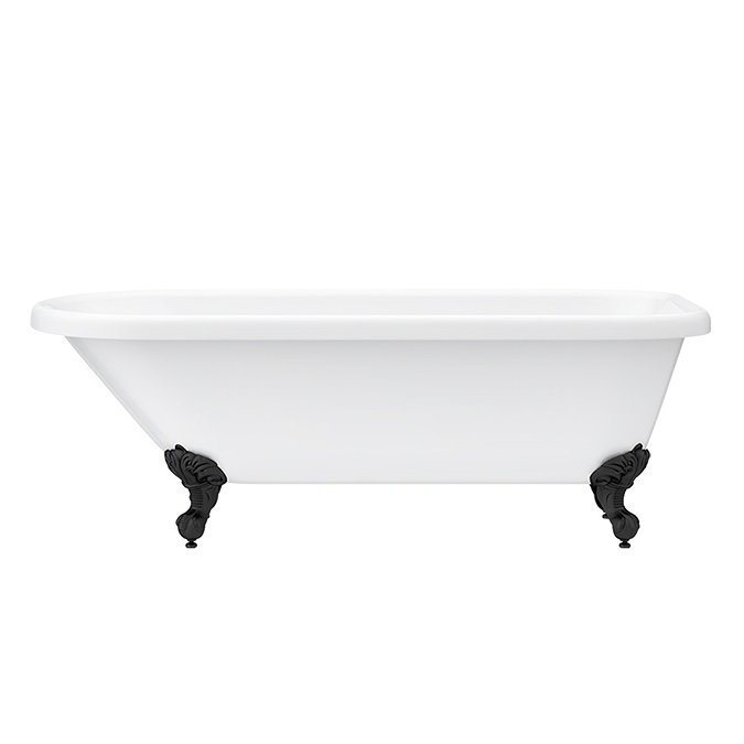 Bromley 1780 Single Ended Roll Top Bath + Matt Black Leg Set  additional Large Image