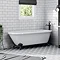 Bromley 1780 Single Ended Roll Top Bath + Matt Black Leg Set Large Image