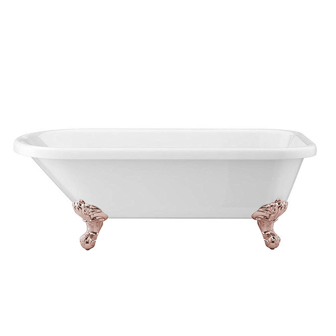 Bromley 1780 Single Ended Roll Top Bath + Rose Gold Leg Set  Feature Large Image