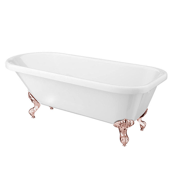 Bromley 1780 Single Ended Roll Top Bath + Rose Gold Leg Set  Standard Large Image