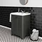 Bromley 628mm Traditional Grey Vanity Unit (Inc. Ceramic Basin)  Profile Large Image