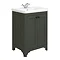 Bromley 628mm Traditional Grey Vanity Unit (Inc. Ceramic Basin) Large Image