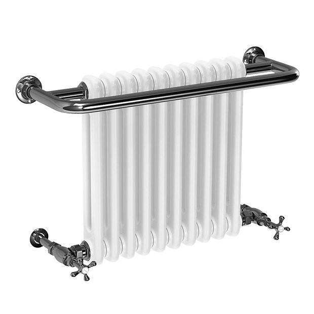 Bromley Black Nickel Traditional Wall Hung Towel Rail Radiator (742 x ...