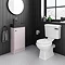 Bromley Pink Cloakroom Vanity Unit (incl. Black Basin + Matt Black Handle) Profile Large Image