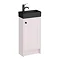 Bromley Pink Cloakroom Vanity Unit (incl. Black Basin + Matt Black Handle) Large Image