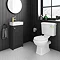 Bromley Traditional Black Cloakroom Vanity Unit (incl. Brushed Brass Handle)  Profile Large Image