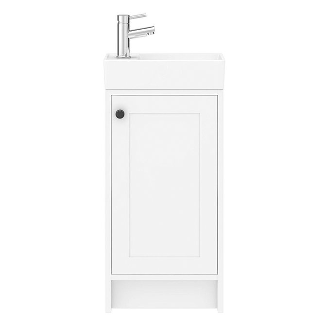 Bromley Traditional White Cloakroom Vanity Unit (inc. Ceramic Basin)  In Bathroom Large Image