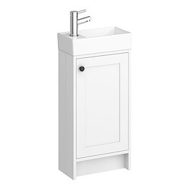 Bromley Traditional White Cloakroom Vanity Unit (Inc. Ceramic Basin) Large Image
