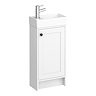 Bromley Traditional White Cloakroom Vanity Unit (Inc. Ceramic Basin) Large Image