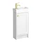 Bromley Traditional White Cloakroom Vanity Unit (incl. Brushed Brass Handle) Large Image
