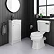 Bromley Traditional White Cloakroom Vanity Unit (incl. Matt Black Handle)  Feature Large Image