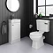 Bromley Traditional White Cloakroom Vanity Unit (incl. Matt Black Handle) Feature Large Image