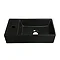 Bromley White Cloakroom Vanity Unit (incl. Black Basin + Brushed Brass Handle) Standard Large Image