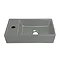 Bromley White Cloakroom Vanity Unit (incl. Grey Basin + Brushed Brass Handle)  Feature Large Image