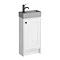 Bromley White Cloakroom Vanity Unit (incl. Grey Basin + Matt Black Handle)  In Bathroom Large Image