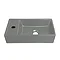 Bromley White Cloakroom Vanity Unit (incl. Grey Basin + Matt Black Handle)  Standard Large Image