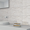 Bromo Light Grey Gloss Stone Effect Wall Tiles - 300 x 600mm