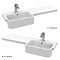 Brooklyn 1000 Black Round Semi-Recessed Combination Unit w. Brushed Brass Handles + Flush Profile L