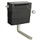 Brooklyn 1000 Black Semi-Recessed Combination Unit (Square Basin, Vanity + WC Unit)  Standard Large 