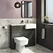 Brooklyn 1000 Black Semi-Recessed Combination Unit (Square Basin, Vanity + WC Unit) Large Image