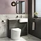 Brooklyn 1000 Black Semi-Recessed Combination Unit (Round Basin, Vanity + WC Unit) Large Image