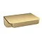 Brooklyn 1000 Black Square Semi-Recessed Combination Unit w. Brushed Brass Handles + Flush Feature